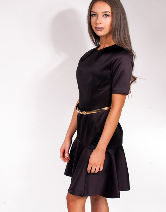 Pleat Neck Black