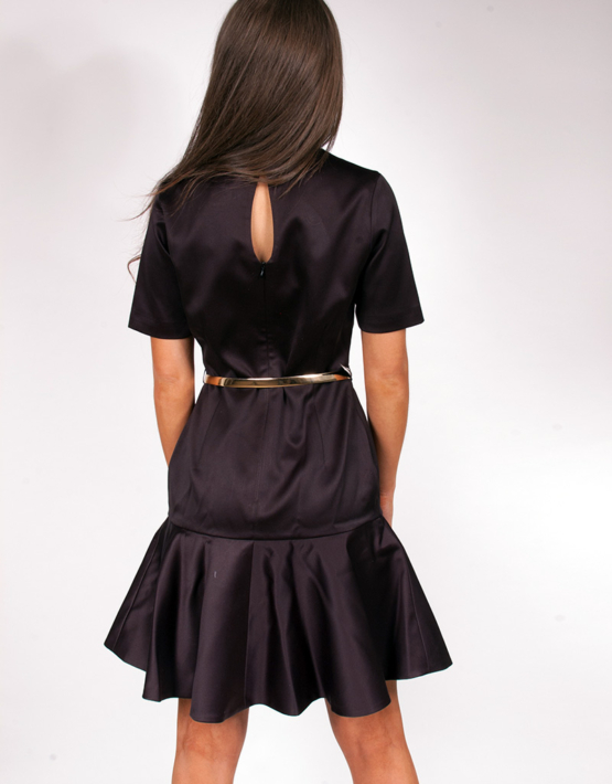 Pleat Neck Black