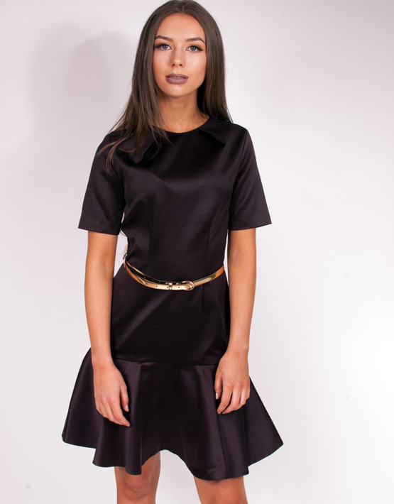 Pleat Neck Black