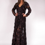 Flower Child Dress Maxi Black